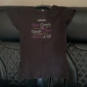 Short sleeve black studded tee